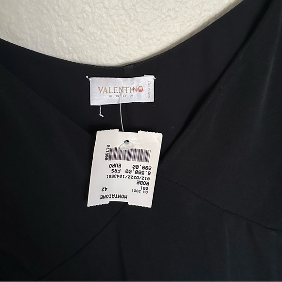Valentino Black Long Gown Sz S-M - Picture 5 of 7